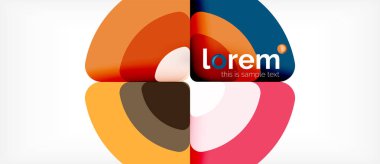 Daire arka plan. İş veya teknoloji sunu veya web broşür kapak, duvar kağıdı için trendy soyut düzeni şablonu. Vektör çizim