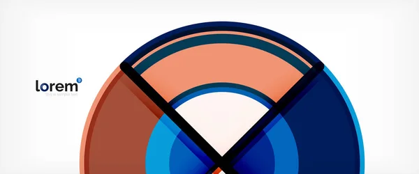 Cirkel abstracte achtergrond, heldere kleurrijke ronde geometrische vormen — Stockvector