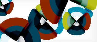 Daireler ve üçgenler geometrik arka plan. Trendy soyut düzeni şablonu iş veya teknoloji sunu veya web broşür kapak için duvar kağıdı