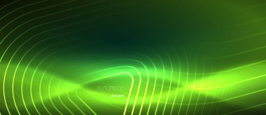 Soyut çizgilerle parlak neon ışıkları arka planını renklendirin