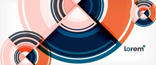 Mehrfarbige runde Formen abstrakter Hintergrund — Stockvektor