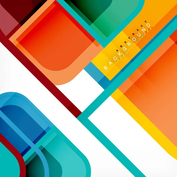 Quadri rotondi colorati sfondo geometrico moderno — Vettoriale Stock