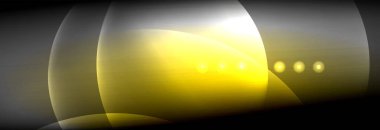 Vektör bulanık neon parlayan çevreler akan ve sıvı kavramı, enerji magic fantastik arka plan ışık