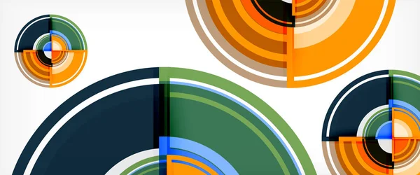 Kreis Abstrakter Hintergrund Geometrische Kreisförmige Vorlage Modernes Design Vektorillustration — Stockvektor