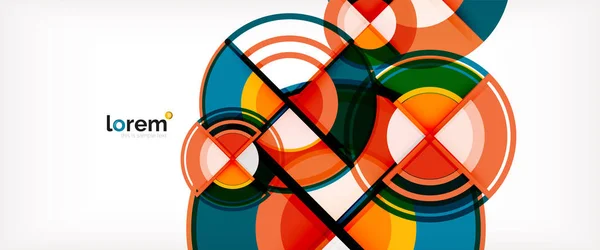 Vector abstrait Cercles colorés fond — Image vectorielle