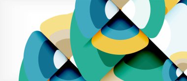 Daireler ve üçgenler geometrik arka plan. Trendy soyut düzeni şablonu iş veya teknoloji sunu veya web broşür kapak için duvar kağıdı