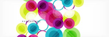 Soyut renkli geometrik kompozisyon - çok renkli daire arka plan