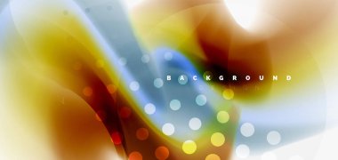 Renk akan dalga, trendy sıvı tasarım şablonu