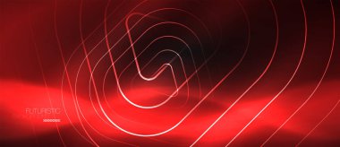 Koyu siyah arka plan ile neon renkler ve çizgiler