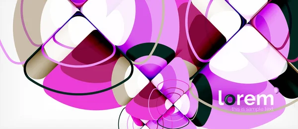 Cercles et triangles design fond abstrait — Image vectorielle