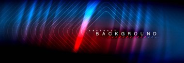 Neon parlayan sıvı dalga çizgileri, sihirli enerji uzay ışığı konsepti, soyut arka plan duvar kağıdı tasarımı