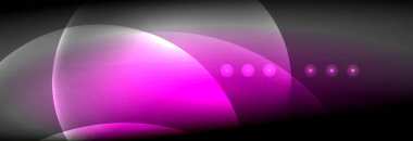 Vektör bulanık neon parlayan çevreler akan ve sıvı kavramı, enerji magic fantastik arka plan ışık