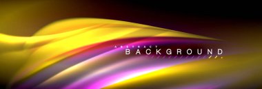 Sıvı renkli dalga satır arkaplanı. Trendy soyut düzeni şablonu için iş veya teknoloji tanıtımı, internet poster ya da web broşür kapak, duvar kağıdı