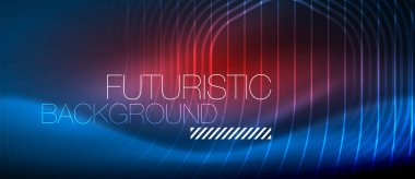 Neon mavi parlak çizgiler, sihirli enerji alanı ışık kavramı, arka plan duvar kağıdı tasarımı