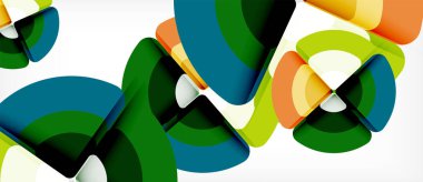 Daireler ve üçgenler geometrik arka plan. Trendy soyut düzeni şablonu iş veya teknoloji sunu veya web broşür kapak için duvar kağıdı