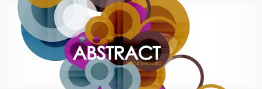 Soyut renkli geometrik kompozisyon - çok renkli daire arka plan