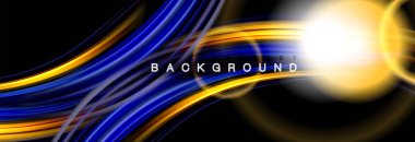 Karıştırma sıvı renk dalgalar siyah akan arka plan soyut tasarım