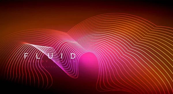 Digital flowing wave particles abstract background — Stock Vector