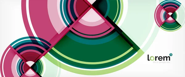 Veelkleurige ronde vormen abstracte achtergrond — Stockvector