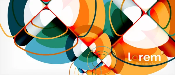 Cirklar och trianglar geometriska abstrakt bakgrund. Trendiga abstrakt Layoutmallen för företag eller teknik presentation eller web broschyr omslag, tapeter — Stock vektor