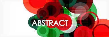 Soyut renkli geometrik kompozisyon - çok renkli daire arka plan