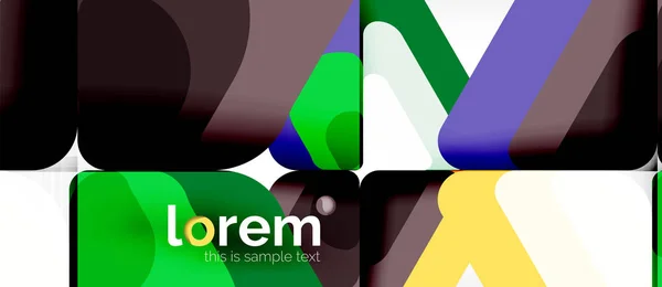 Coloré à la mode formes géométriques fond — Image vectorielle
