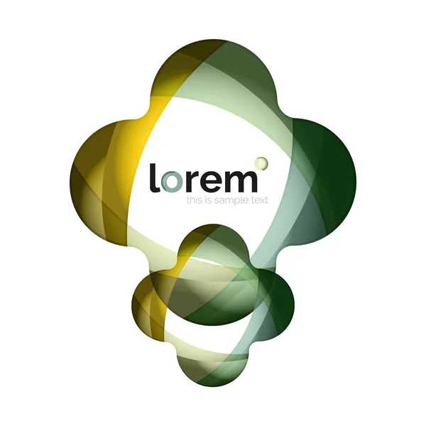 Logo design géométrique abstrait composé d'éléments fluides — Image vectorielle