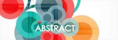 Soyut renkli geometrik kompozisyon - çok renkli daire arka plan