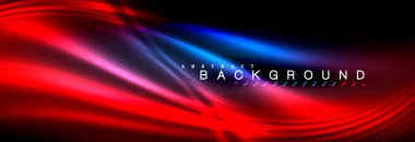 Neon parlayan sıvı dalga çizgileri, sihirli enerji uzay ışığı konsepti, soyut arka plan duvar kağıdı tasarımı