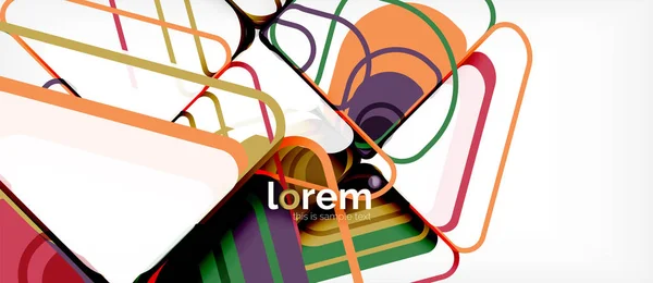 Абстрактный Фон Разноцветные Геометрические Формы Современного Дизайна Модные Абстрактный Шаблон — стоковый вектор