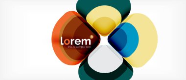 Yuvarlak üçgen geometrik şekiller kompozisyon