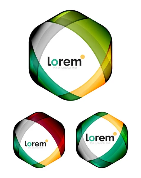 Ensemble d'icônes vectorielles de convergence géométrique — Image vectorielle