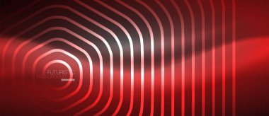 Siyah ve parlak renkli çizgiler neon tasarım, magin techno şablon arka plan