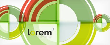 Arka plan, renkli yuvarlak şekiller gölge efektleri ile modern daireler geometrik soyut