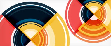 Çok renkli yuvarlak şekiller arka plan