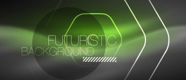 Siyah ve parlak renkli çizgiler neon tasarım, magin techno şablon arka plan