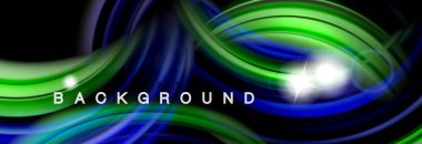 Karıştırma sıvı renk dalgalar siyah akan arka plan soyut tasarım