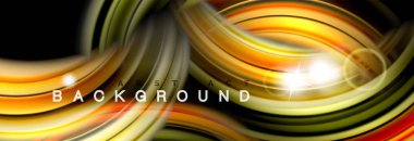 Karıştırma sıvı renk dalgalar siyah akan arka plan soyut tasarım