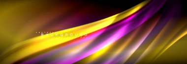 Sıvı renkli dalga satır arkaplanı. Trendy soyut düzeni şablonu için iş veya teknoloji tanıtımı, internet poster ya da web broşür kapak, duvar kağıdı