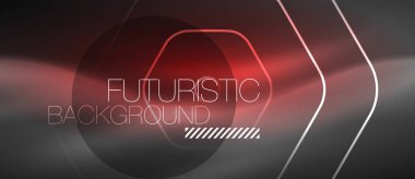 Siyah ve parlak renkli çizgiler neon tasarım, magin techno şablon arka plan