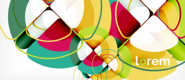 Cirklar och trianglar geometriska abstrakt bakgrund. Trendiga abstrakt Layoutmallen för företag eller teknik presentation eller web broschyr omslag, tapeter — Stock vektor