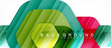 Parlak renk altıgen yanarak bahislerin doğru modern kompozisyon arka plan, parlak cam tasarımı