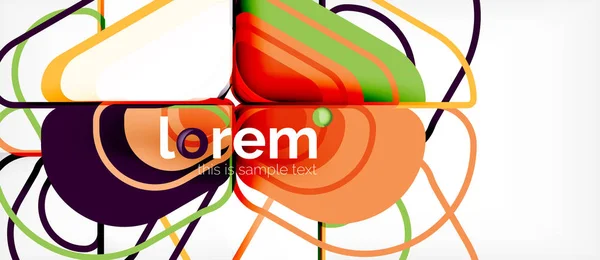 Fond Abstrait Formes Géométriques Multicolores Design Moderne Modèle Mise Page — Image vectorielle