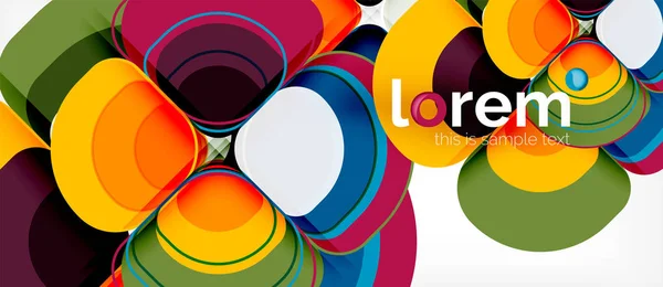 Абстрактный фон - геометрическая разноцветная круглая композиция. Современный абстрактный шаблон макета для бизнес-презентации или презентации технологий — стоковый вектор