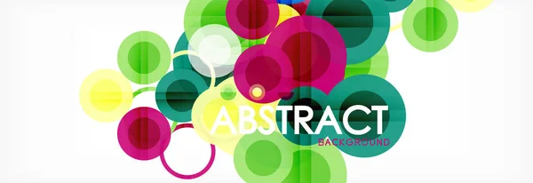 Abstract colorful geometric composition - multicolored circle background — Stock Vector