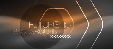 Siyah ve parlak renkli çizgiler neon tasarım, magin techno şablon arka plan