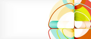 Daireler ve üçgenler geometrik arka plan. Trendy soyut düzeni şablonu iş veya teknoloji sunu veya web broşür kapak için duvar kağıdı