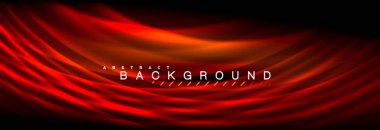 Neon parlayan sıvı dalga çizgileri, sihirli enerji uzay ışığı konsepti, soyut arka plan duvar kağıdı tasarımı