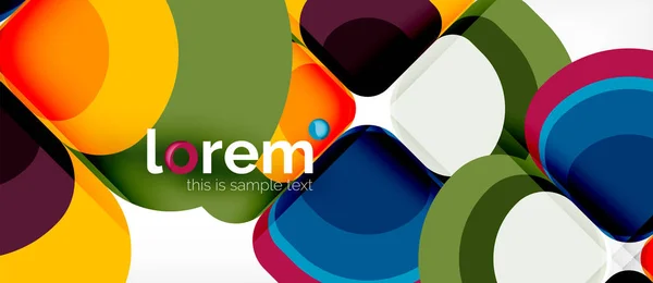 Абстрактный фон - геометрическая разноцветная круглая композиция. Современный абстрактный шаблон макета для бизнес-презентации или презентации технологий — стоковый вектор