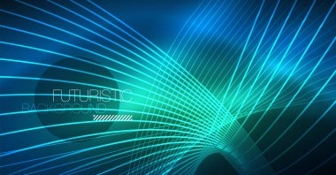 Neon parlayan sihirli arka plan, neon afiş, gece gökyüzü duvar kağıdı. Sihirli ışığı efekti. Noel soyut desen.